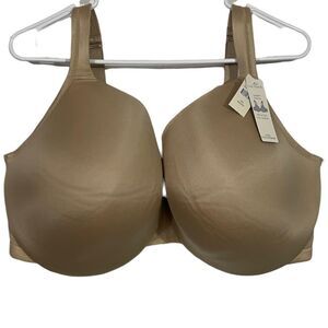 NWT Cacique 46DDD Nude Satin Full Coverage Bra